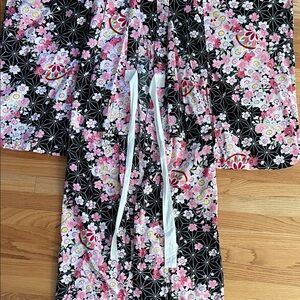 Kimono pink & black, bought it at Japan good for 9-10years old